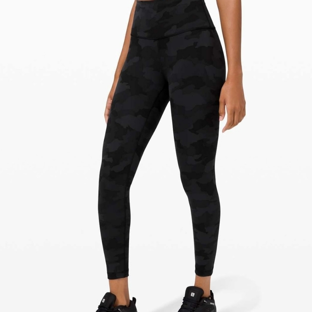 Lululemon Black Camouflage High Rise 25" Leggings